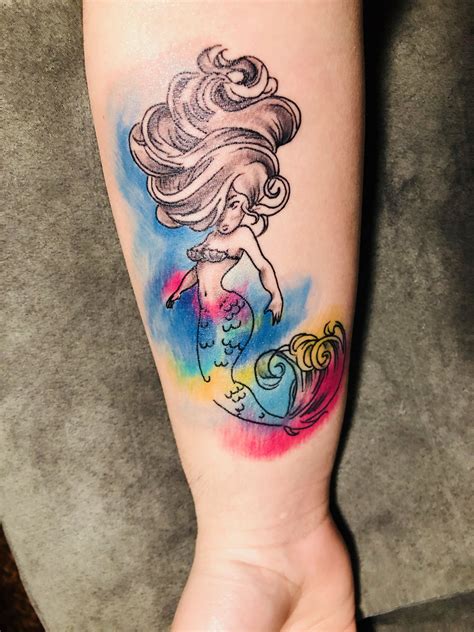 My New Mermaid Tattoo Tattoo Watercolor Watercolortattoo Mermaid