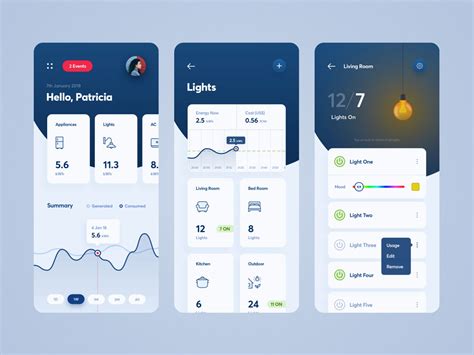 Smart Home Energy Tracking App Mobile App Design Inspiration App
