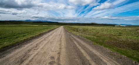 Empty Dirt Road Through Countryside Landscape Stock Photo Image Of