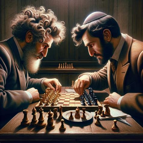 jewish chess champions garry kasparov and emanuel lasker ai art generator easy peasy ai