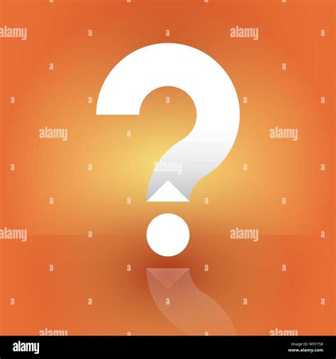 White Question Mark On An Orange Background Stock Vector Image And Art