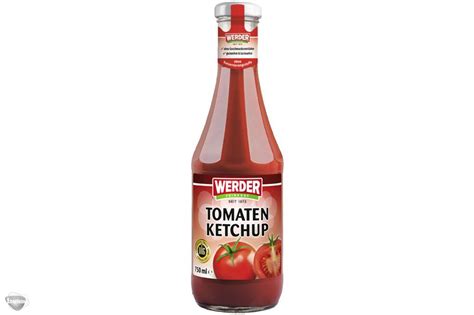 Unsere redaktion hat verschiedene marken analysiert und wir zeigen unseren lesern hier die ergebnisse des tests. Werder Tomaten Ketchup 750 ml - Eberlein-Shop ...
