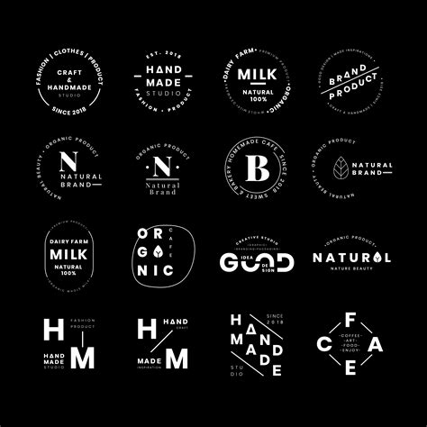 Brand logo badges vector set - Download Free Vectors, Clipart Graphics