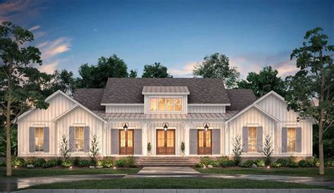 If you're after a 4 bedroom house plan that exudes style and functionality, then you've come to the right place! Modern-farmhouse House Plan - 4 Bedrooms, 3 Bath, 3076 Sq ...