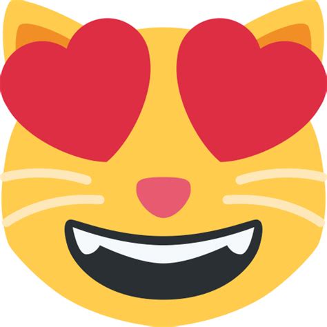 😻 Rosto De Gato Sorridente Com Olhos De Coração Emoji