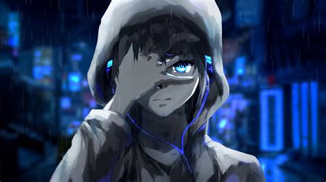 Anime Boy Blue Eyes Headphones Wallpaper Youtube