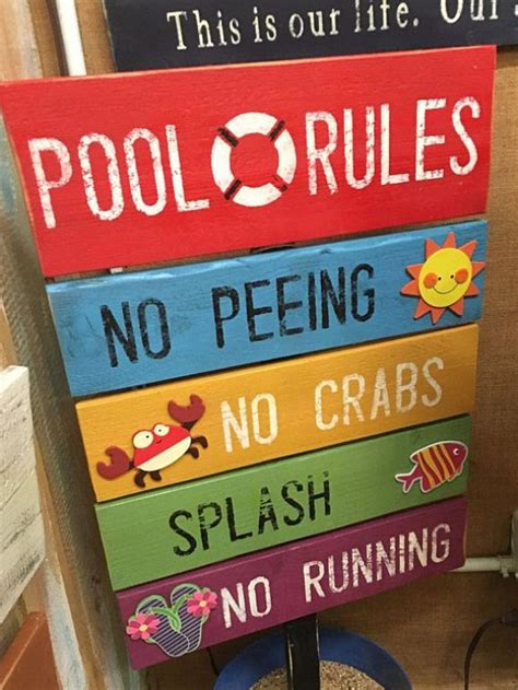 Personalized Pool Rules For Drinkers Funny Metal Sign Retro Rusty