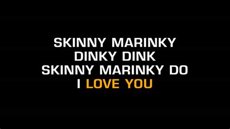 Children's Song - Skinny Marinky Dink (Karaoke) - YouTube