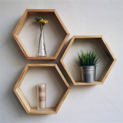Dari pengalaman atau daripada pengalaman? Rak Dinding Hexagonal Hiasan Dinding Rak Bunga Segi Enam ...