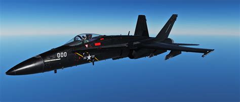 The super hornet is about 25% larger than its predecessor. Black F18