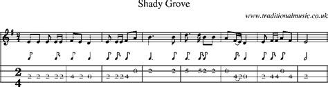 Mandolin Tab And Sheet Music For Songshady Grove