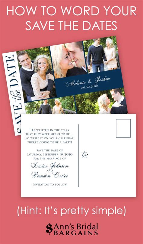 Wording Your Save The Dates Is Incredibly Simple Compared To Wording