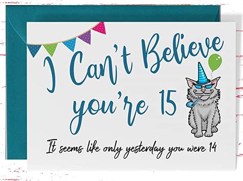 15th Birthday Card Funny Joke 15th Birthday Card For 15