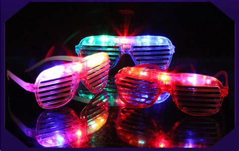 Buy 100pcs Led Light Glasses Flashing Shutters Shape Led Flash Glasses