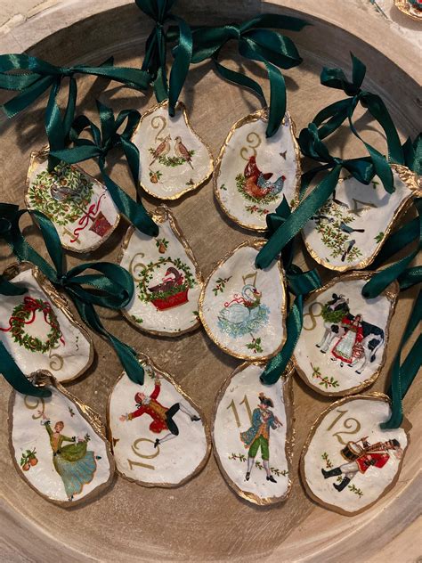 12 Days Of Christmas Ornament Set Etsy Uk