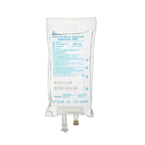 Sodium Chloride 9 Iv Injection Solution Bag 250ml Each Iv Bars Store