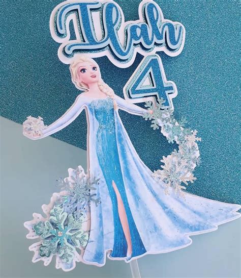 Cake Topper Frozen Elsa Centerpiece Frozen Elsa Party Etsy