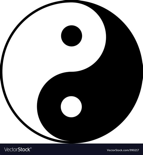 Yin Yang Symbol Royalty Free Vector Image Vectorstock