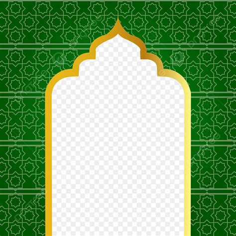 Gambar Perbatasan Desain Islami Dengan Ilustrasi Nuansa Nuansa Emas Dan