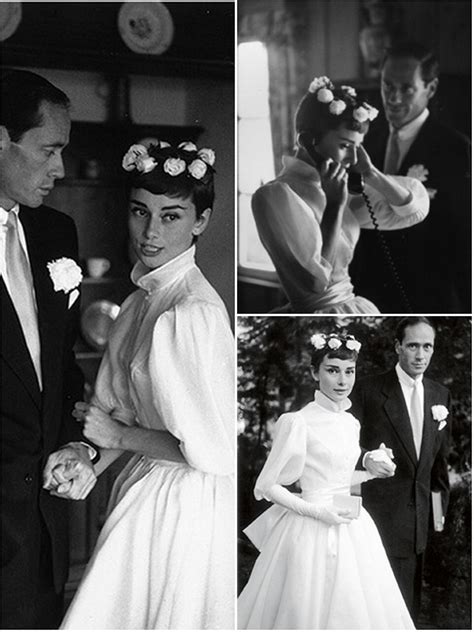 How to marry a millionaire ), and. 1954 Audrey Hepburn's magical ballerina-length wedding ...