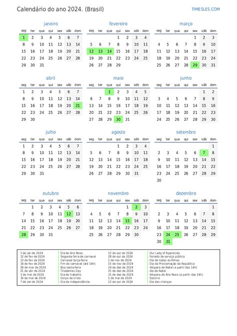Calendario Brasil 2024 Festivos Nacionales Calendario Fechas Images