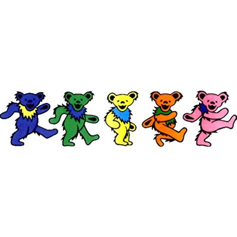 Grateful Dead Dancing Bears Svg Grateful Dead 5 Dancing Bears Sticker Clipart Png Clip