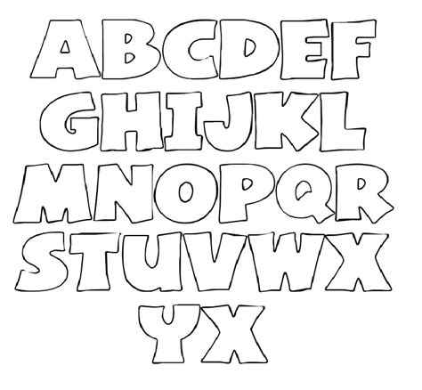 Big And Small Stencil Letters For Painting Printable Alphabet Letters