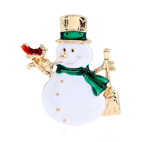 Doreenbeads Lovely Snowman Brooch Enamel Pins Christmas T Fashion