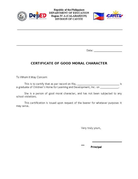 And could be pivotal for career growth. Certificate of Good Moral Character