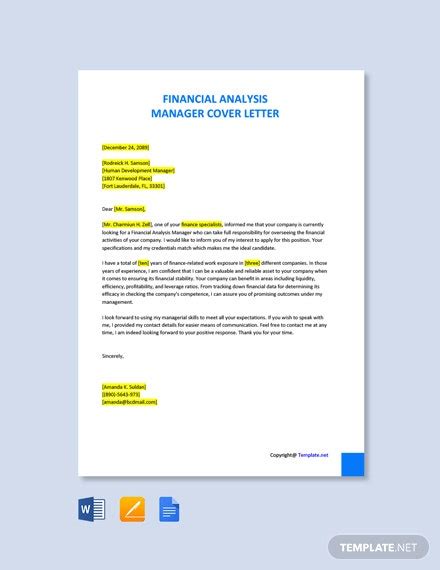We are looking for a reliable financial manager that will analyze every day financial activities and subsequently provide advice and guidance to. 5+ FREE Financial Analysis Templates - Word (DOC) | Google ...