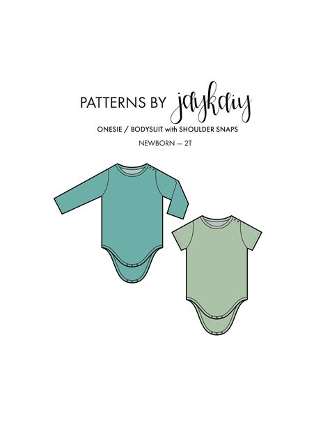 Bodysuit Sewing Pattern With Snaps Onesie Pattern Long And Etsy