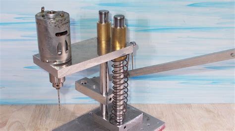 Homemade Mini Press Drill DIY Tools Home Built Circuit Board PCB Lathe H...