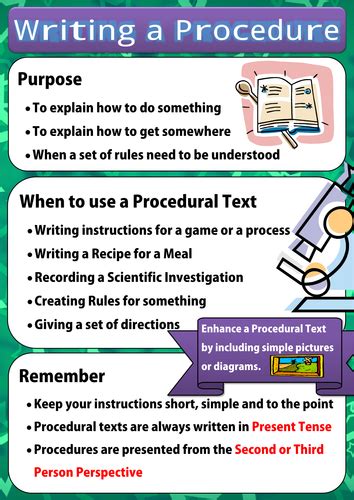 Writing A Procedural Text Poster By Innovativeteachingideas Teaching