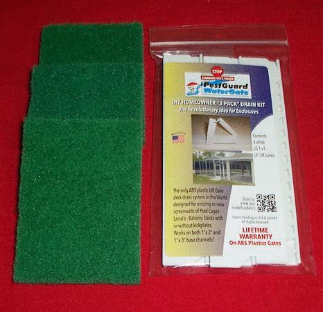 Yet common household pests such as rodents, cockroaches, stinkbugs, and spiders are all too good at getting inside of homes. PestGuard WaterGate® pest control deck drains pool screen ...