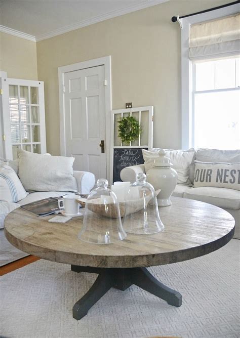 The best part is that you can build for only $50 in lumber. DIY Round Coffee Table - Liz Marie Blog