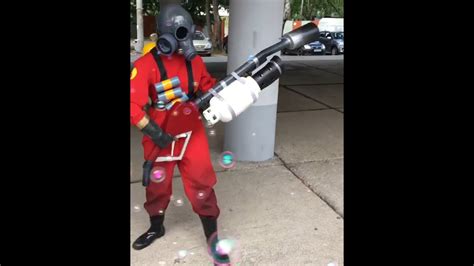 Tf2 Pyro Cosplay Flamethrower Blows Bubbles Youtube