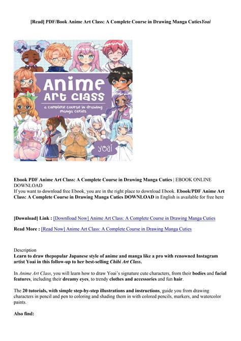 Download Anime Art Class A Complete Course In Drawing Manga Cuties