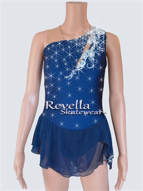 Senior Level Ice Skating Dress With Floral Design For Women Revella