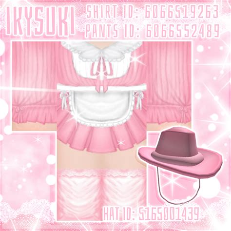 Four Pink Kawaiisoft Aesthetic Roblox Outfits With Matching Hats In