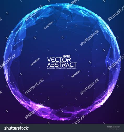Abstract Vector Mesh Spheres Futuristic Technology Style Elegant