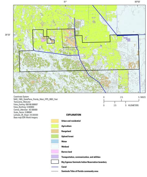 Land Use In The Big Cypress Seminole Indian Reservation Florida