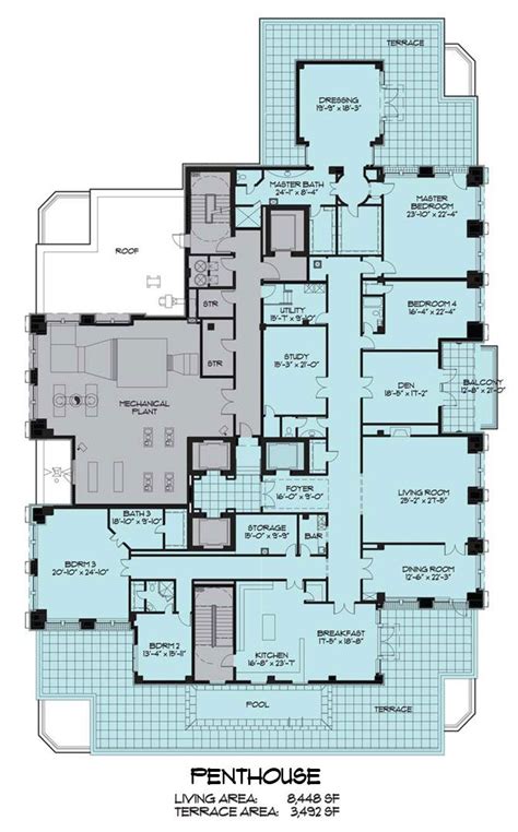 Penthouse Floor Plans Floor Plan Fanatic Pinterest
