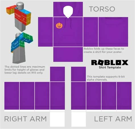 Pumpkin Purple Hoodie Roblox Clothes Free design Templates for all