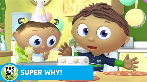 Super Why Whyatt Makes A Birthday Cake Pbs Kids Wpbs Serving