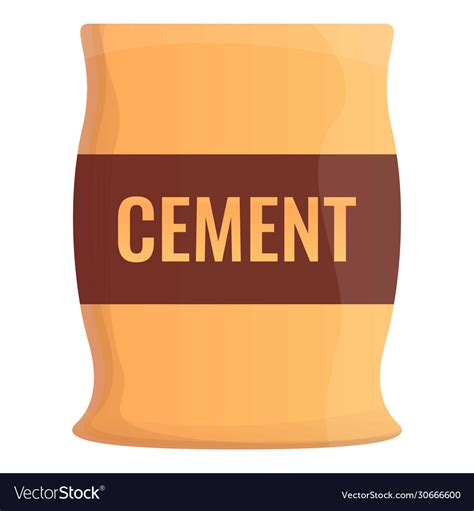 Cement Sack Icon Cartoon Style Royalty Free Vector Image