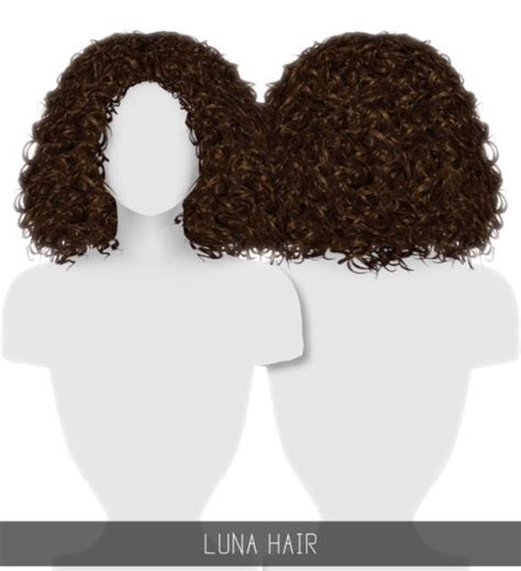 Simpliciaty Luna Hair Sims 4 Hairs Sims 4 Curly Hair Sims Hair