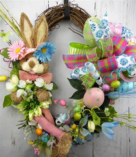 Easter Bunny Grapevine Wreath Home Decor Wreaths Garland