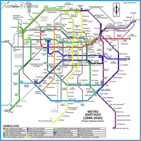 Santiago Metro Map Travelsfinderscom