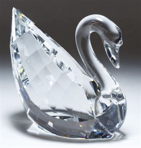 Lot 264 Swarovski Crystal Large Swan Figurine Marked On Bottom
