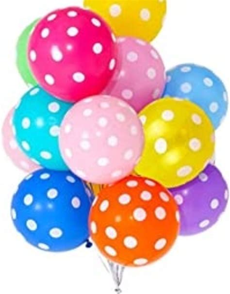 Polka Dots 12 Inches Party Balloons 8 Pieces Samaroos Limited